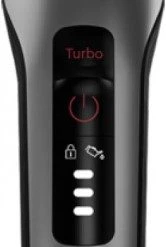 Grundig MC 8030 ProClub Bart-/Haarschneider Dunkles Mattchrom/ Rot