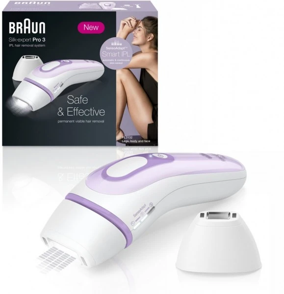 Braun PL3132 Silk Expert Pro 3 IPL Haarentfernungssystem Weiß/lila 4 Braun PL3132 Silk Expert Pro 3 IPL Haarentfernungssystem Weiß/lila – Bild 2