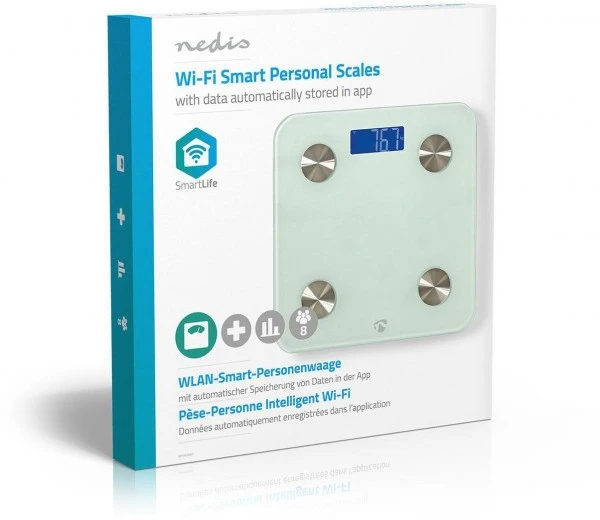 Nedis WIFIHS10WT Körperanalysewaage Weiß 4 Nedis WIFIHS10WT Körperanalysewaage Weiß – Bild 2
