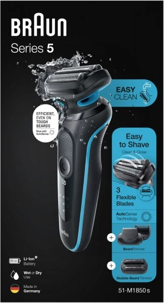 Braun 51-M1850s Series 5 Rasierer Schwarz/mint 4 Braun 51-M1850s Series 5 Rasierer Schwarz/mint – Bild 2