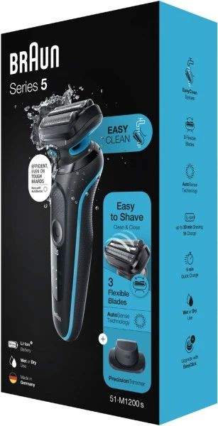 Braun 51-M1200s Series 5 Rasierer Schwarz/mint 5 Braun 51-M1200s Series 5 Rasierer Schwarz/mint – Bild 3
