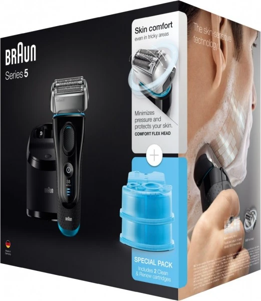 Braun 5190cc + CCR2 Series 5 W&D Rasierer Schwarz/blau 5 Braun 5190cc + CCR2 Series 5 W&D Rasierer Schwarz/blau – Bild 3