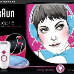 Braun 5187 Silk-épil 5 Epilierer + Kopfhörer Weiß