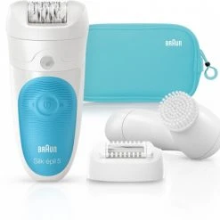 Braun 5-545 GS Silk-epil Geschenkset Epilierer Weiß/türkis