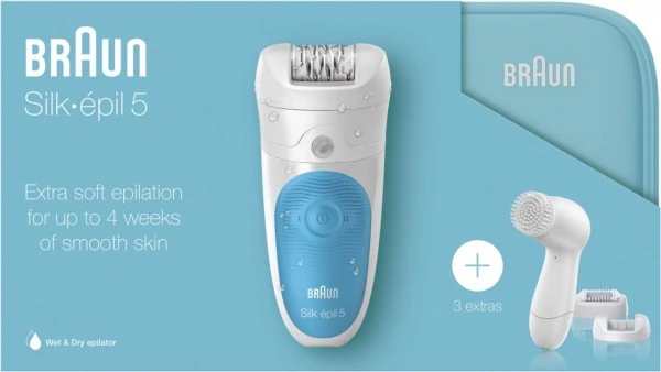 Braun 5-545 GS Silk-epil Geschenkset Epilierer Weiß/türkis 4 Braun 5-545 GS Silk-epil Geschenkset Epilierer Weiß/türkis – Bild 2