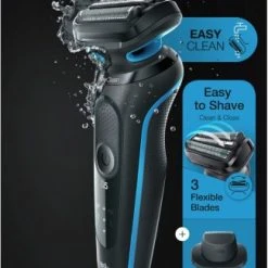 Braun 50-B1200s Series 5 + Scherteil Rasierer Schwarz/blau