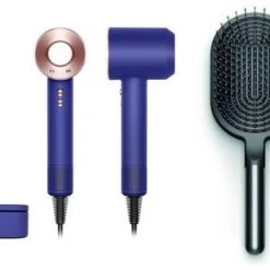 Dyson Supersonic HD07 + Paddlebrush Haartrockner Violettblau/rosé