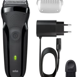 Braun 301 Series 3 + Rasierbeutel Rasierer Schwarz