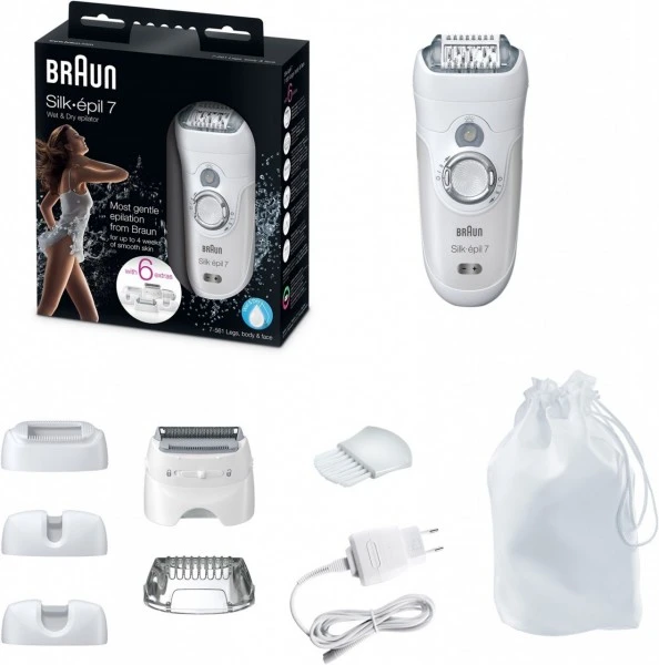 Braun Silk-épil 7 7-561 – Kabelloser Wet&Dry Epilierer Mit 6 Extras, Inklusive Rasier-Aufsatz Und Trimmer- 7 Braun Silk-épil 7 7-561 – Kabelloser Wet&Dry Epilierer Mit 6 Extras, Inklusive Rasier-Aufsatz Und Trimmer- – Bild 5