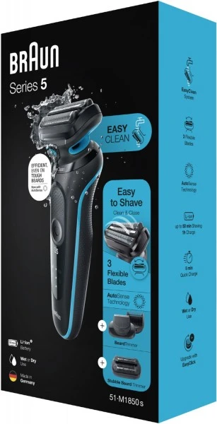 Braun 51-M1850s Series 5 Rasierer Schwarz/mint 6 Braun 51-M1850s Series 5 Rasierer Schwarz/mint – Bild 4
