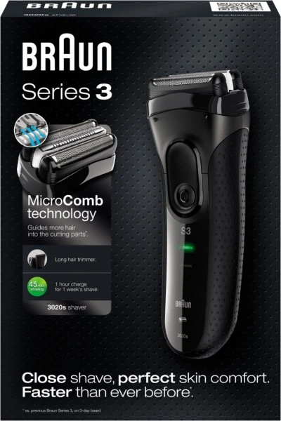 Braun Series 3 3020 Elektrorasierer Schwarz 4 Braun Series 3 3020 Elektrorasierer Schwarz – Bild 2