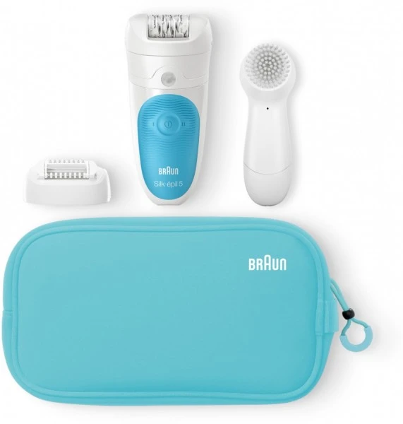 Braun 5-545 GS Silk-epil Geschenkset Epilierer Weiß/türkis 6 Braun 5-545 GS Silk-epil Geschenkset Epilierer Weiß/türkis – Bild 4